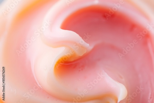 Close-up of pink and white creamy texture swirl