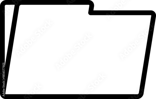 Open Folder Icon – File Directory Access Outline Vector