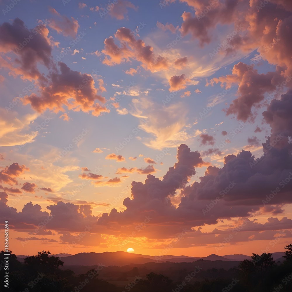 Fototapeta premium sunset in the sky