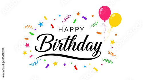 Bold Comic Style Happy Birthday Greeting with Green Burst Background