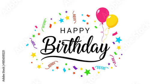 Bold Comic Style Happy Birthday Greeting with Green Burst Background