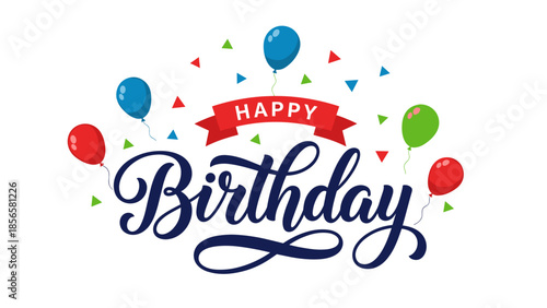 Bold Comic Style Happy Birthday Greeting with Green Burst Background