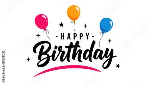 Bold Comic Style Happy Birthday Greeting with Green Burst Background