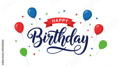 Bold Comic Style Happy Birthday Greeting with Green Burst Background