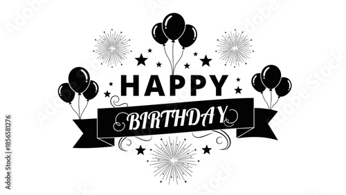 Bold Comic Style Happy Birthday Greeting with Green Burst Background