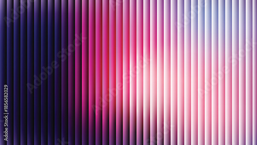 Glass ripple texture with dark gradient background and lilac light streaks. Futuristic distortion, moody abstract glow, reeded vertical blur. Vector illustration