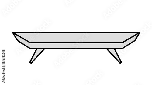 wooden bench isolated on white