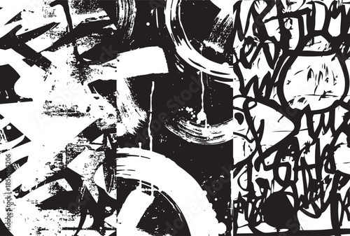 Background graffiti black pattern abstact 11.