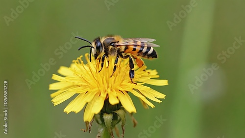 Bee on a dandelion