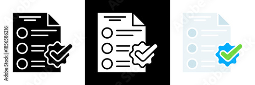 Validation Icon Set Glyph vector Illustration 