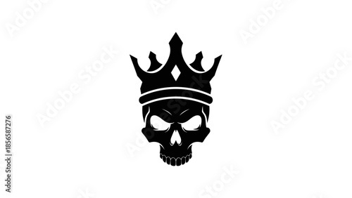 Crowned Skull with Menacing Expression.