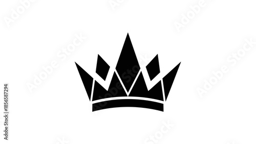 Black Crown Icon Symbol Royalty.
