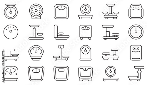 Minimal Smart Home and Electrical Line Icons Collection for Technology Design