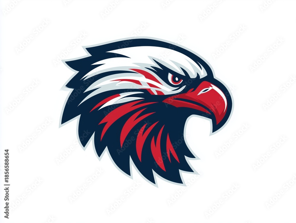 Obraz premium stylized eagle head illustration