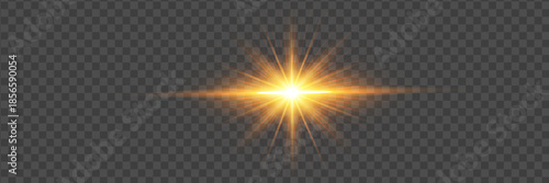 Radiant sunburst on dark background