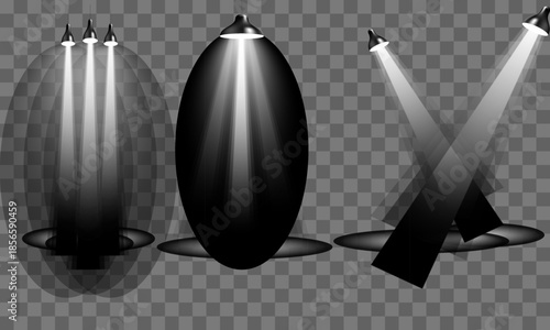 Stage lights creating dazzling patterns