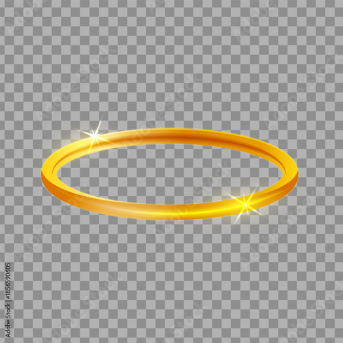 Golden halo with sparkles