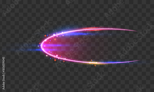 Vibrant cosmic comet trail