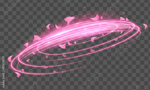 Swirling pink nebula