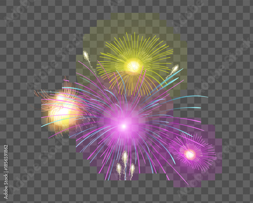 Vibrant fireworks display