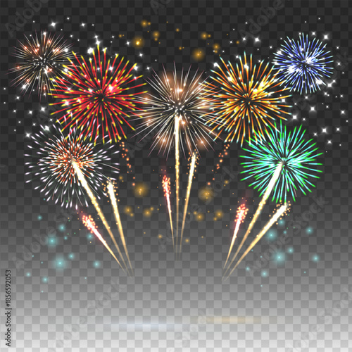 Vibrant fireworks display