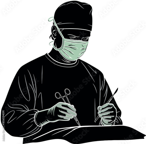 Surgeon Performing Operation.