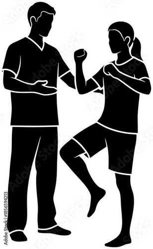 Martial Arts Training Session.