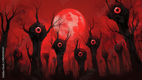 Wallpaper Mural Adorable Halloween-themed background design, ideal for creating playful and festive backdrops or wallpapers. Torontodigital.ca