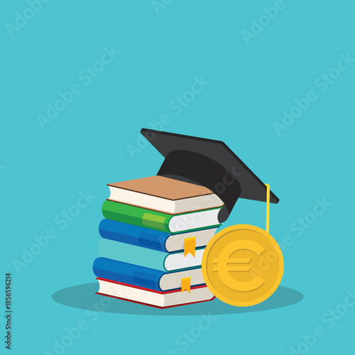 Student scholarship for college and university. Tuition fees for education, investment in scholarship concept.	