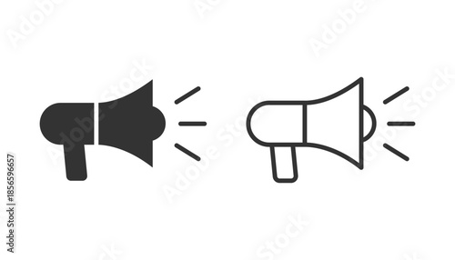 Megaphone icon. Loudspeaker icon vector set. Announcement sign