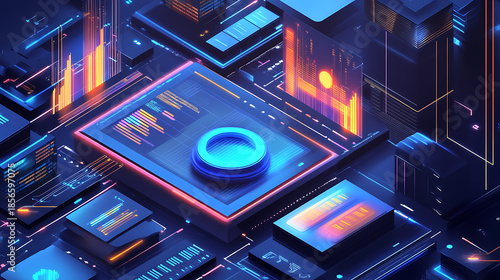 Wallpaper Mural Realistic Commercial Infographics with Minimalist Design. Torontodigital.ca