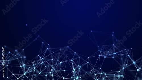 Abstract digital science background. A stream of luminous particles. Big data visualization. 3d rendering.