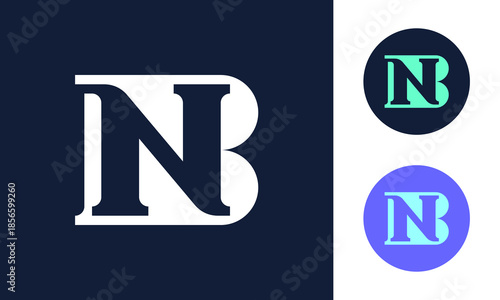 Creative negative space NB logo