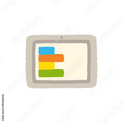 タブレット 手描き パステル プログラミング アイコン イラスト