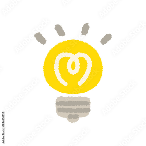 電球 手描き パステル プログラミング アイコン イラスト