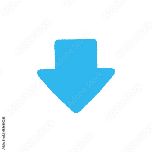 下向き矢印 手描き パステル アイコン イラスト