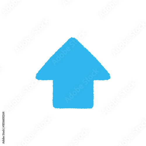 上向き矢印 手描き パステル アイコン イラスト