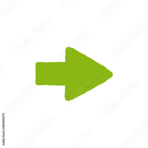 右向き矢印 手描き パステル アイコン イラスト