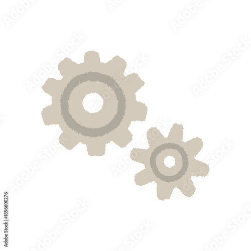 歯車 手描き パステル プログラミング アイコン イラスト