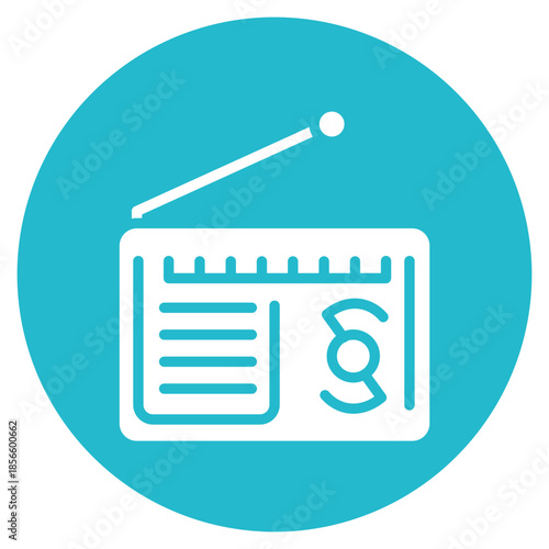 Radio icon vector image. Can be used for Retro.