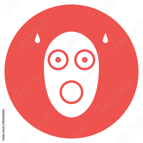 Fear icon vector image. Can be used for Psychology.