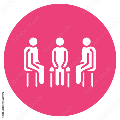 Group Therapy icon vector image. Can be used for Psychology.