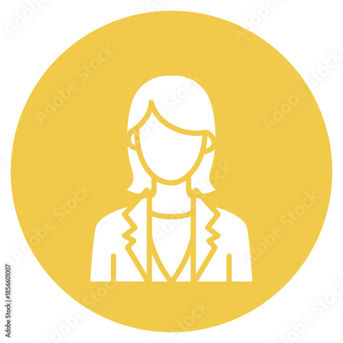 Psychologist Female icon vector image. Can be used for Psychology.