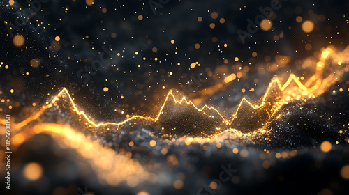 Wallpaper Mural Ultra-realistic golden finance background with stock market graphs, money, gold bars, candlestick charts, luxury infographic design. Torontodigital.ca