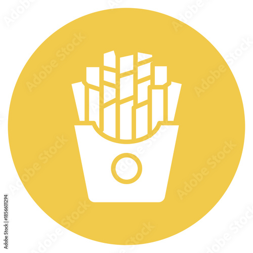 Fries icon vector image. Can be used for Nutrition.