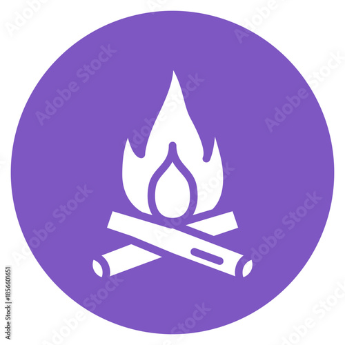 Campfire icon vector image. Can be used for Trekking.