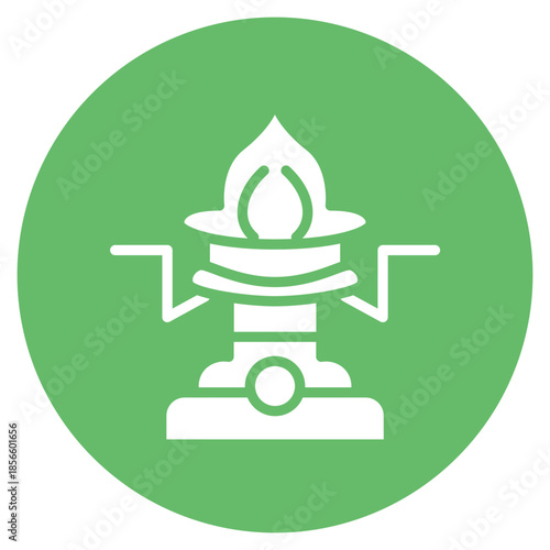 Camping Gas burner icon vector image. Can be used for Trekking.