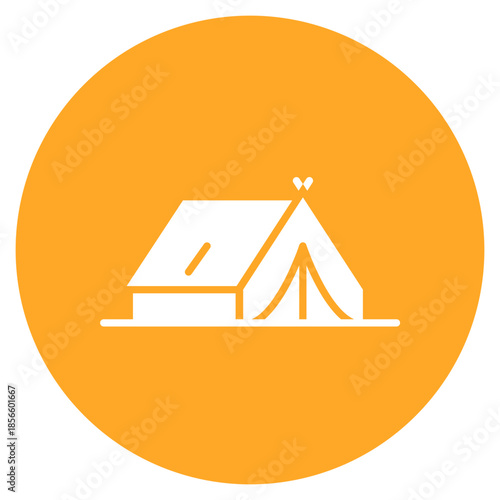 Campsite icon vector image. Can be used for Trekking.