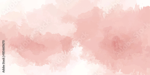 Soft abstract watercolor background in light pink and aqua hues blending seamlessly. Fluid texture with smooth gradients. featuring soft hues of pink and white, perfect for design projects.