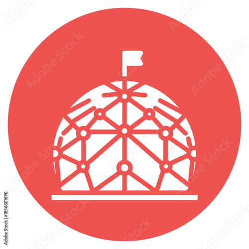 Geodesic Dome icon vector image. Can be used for Trekking.